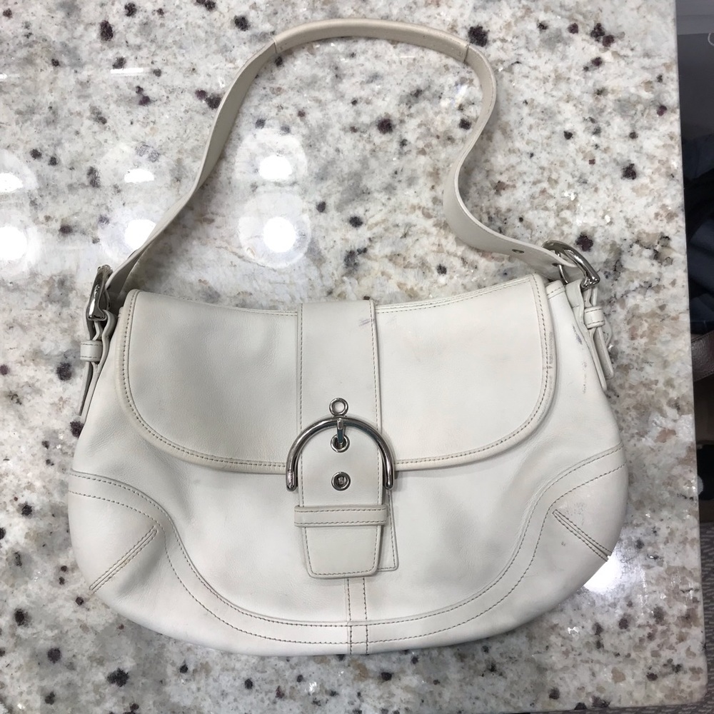 Coach White Shoulder Bag